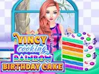 VINCY COOKING RAINBOW BIRTHDAY CAKE image