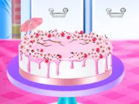 Cherry Blossom Cake Cooking image