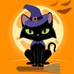 Mrzovoljni Halloween Cats Jigsaw
