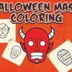 Knjiga bojanja maski za Halloween