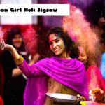 Indijska djevojka Holi Jigsaw